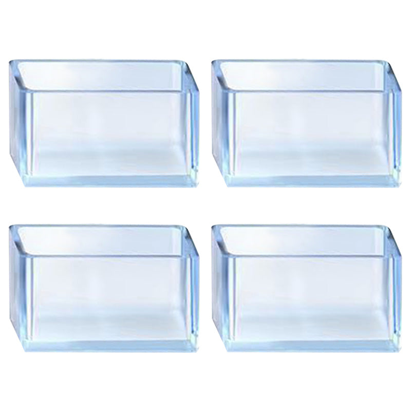 4Pcs/Set 80*80mm Square Transparent Chair Leg Caps Rubber Feet Protector Dust Cover Furniture Leveling Feet System 4Pcs/Set 80*80mm Square Transparent Chair Leg Caps Rubber Feet Protector Dust Cover Furniture Leveling Feet System